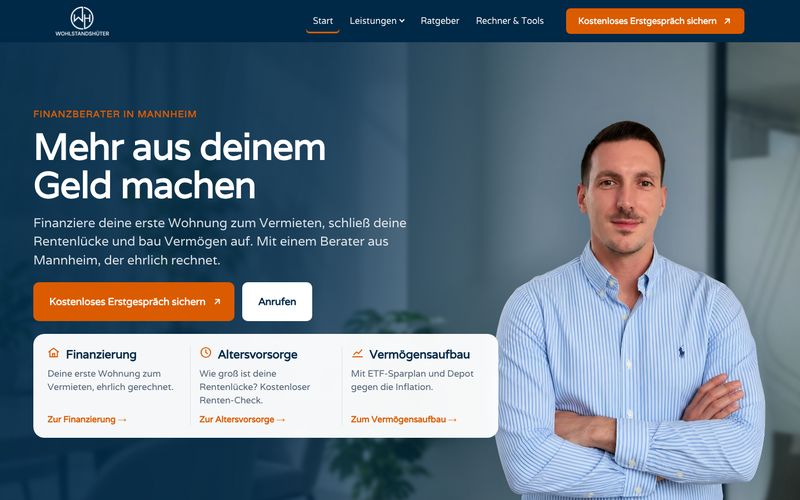 Startseite von Wohlstandshüter